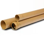 UPVC Pipes 6 Inch Thickness 3.3 mm Golden Brown
