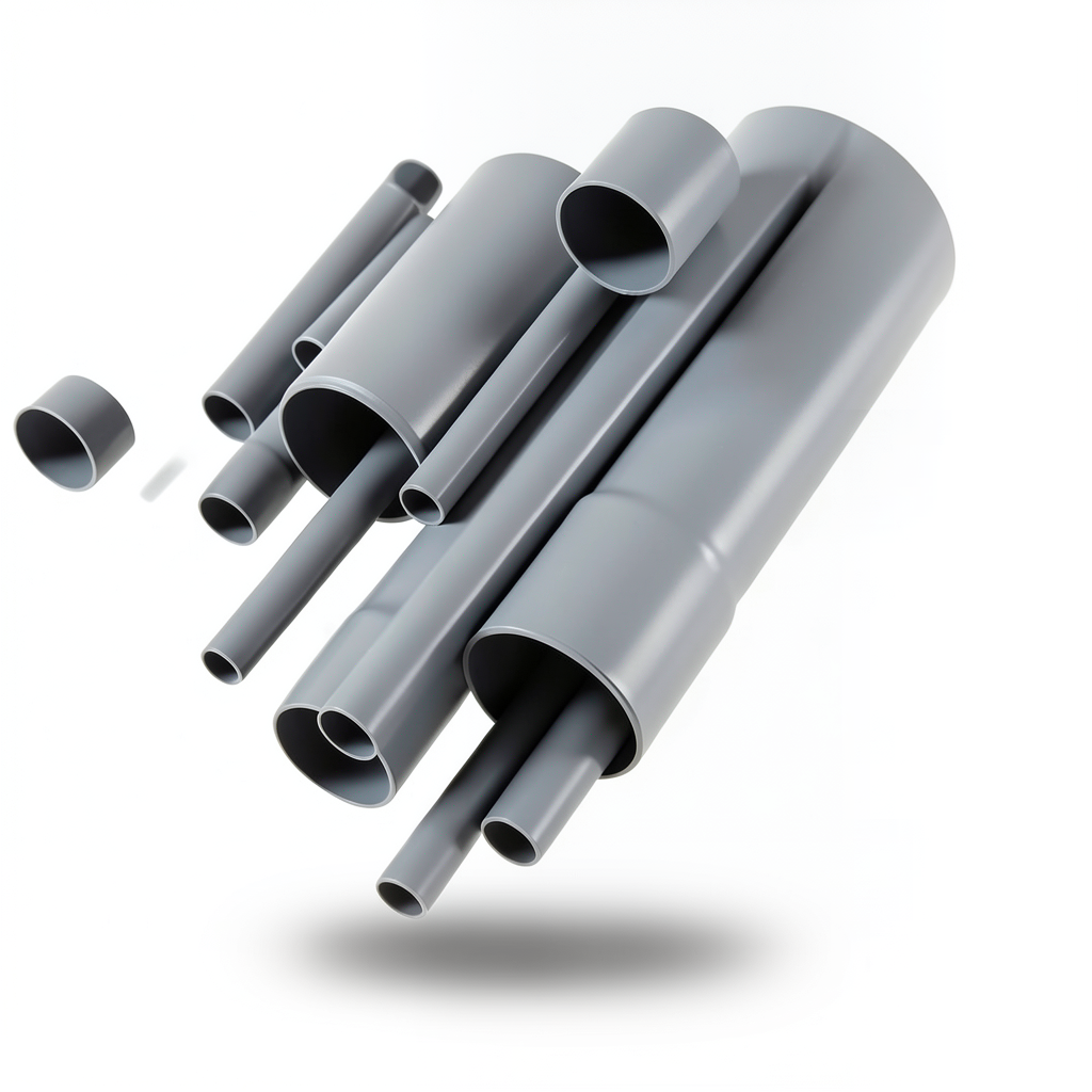 UPVC Pipes Size 50 mm Thickness 2.4 mm Gray Color