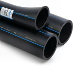 SPS HDPE Pipes PE 100 Pressure 6 Bar Outside Diameter 250 mm Thickness 9.6 mm Black | Saudi Pipes Systems (SPS)