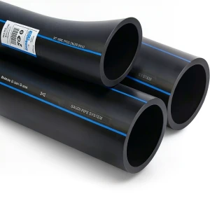 أنابيب HDPE السعودي PE 100 ضغط 6 بار قطر خارجي 250 مم سمك 9.6 مم لون أسود | مصنع أنظمة الانابيب السعودي (SPS)