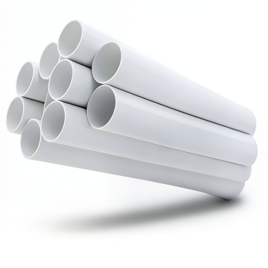 مواسير UPVC مقاس ½ 1 إنش سمك 3.68 مم لون أبيض