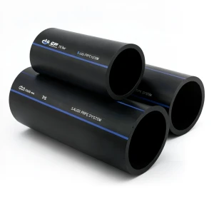 أنابيب SPS HDPE PE 100 ضغط 16 بار قطر خارجي 280 مم سمك 25.4 مم أسود | مصنع أنظمة الانابيب السعودي (SPS)