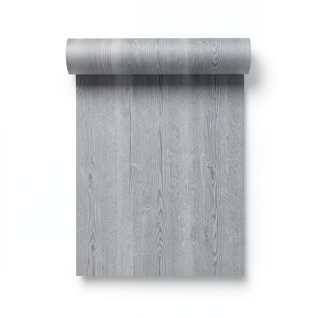 Italian Wall Covering 10m x 0.53m Gray Wooden Style