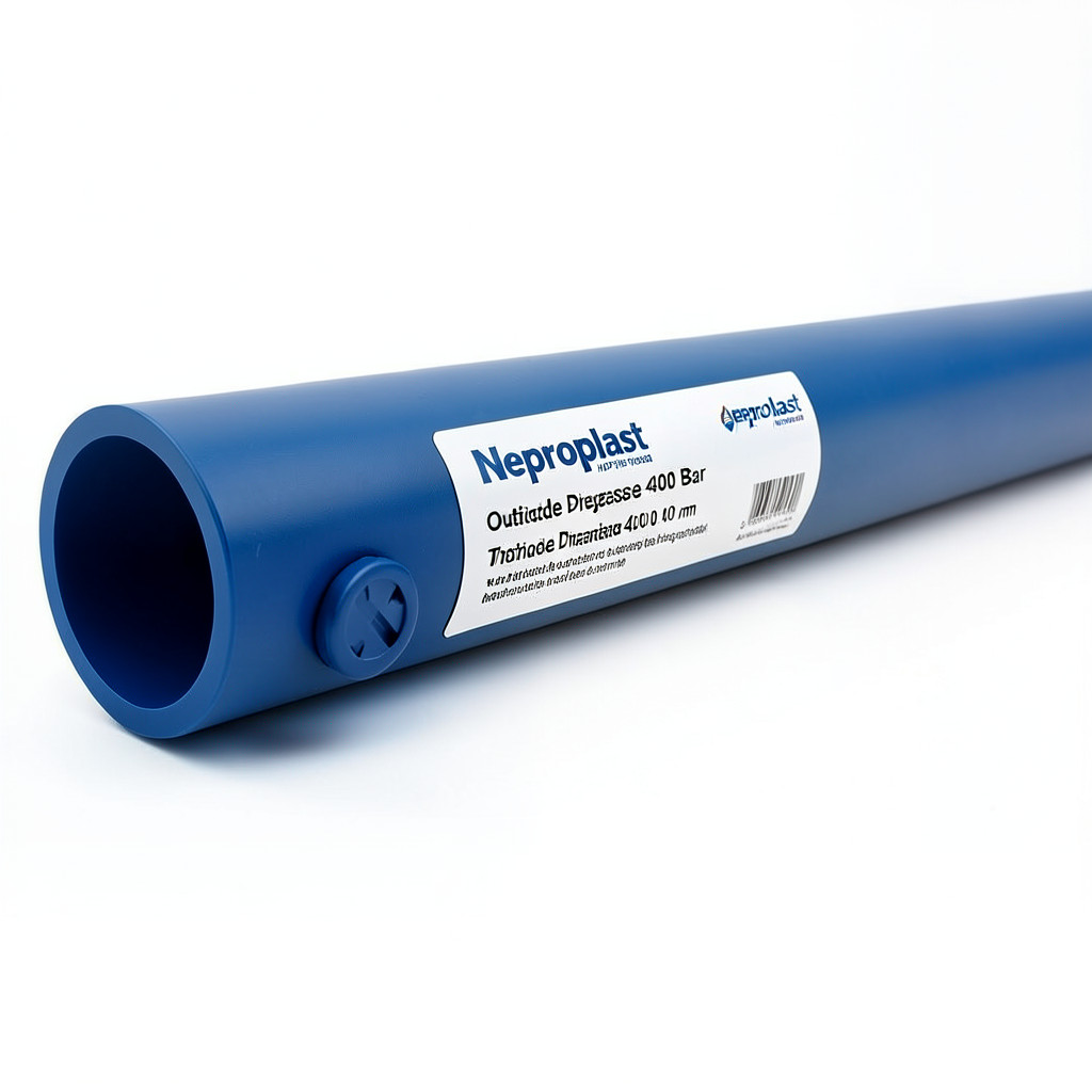 Neproplast HDPE Pipes PE 100 Pressure 4 Bar Outside Diameter 400 mm Thickness 9.8 mm Blue | NEPROPLAST