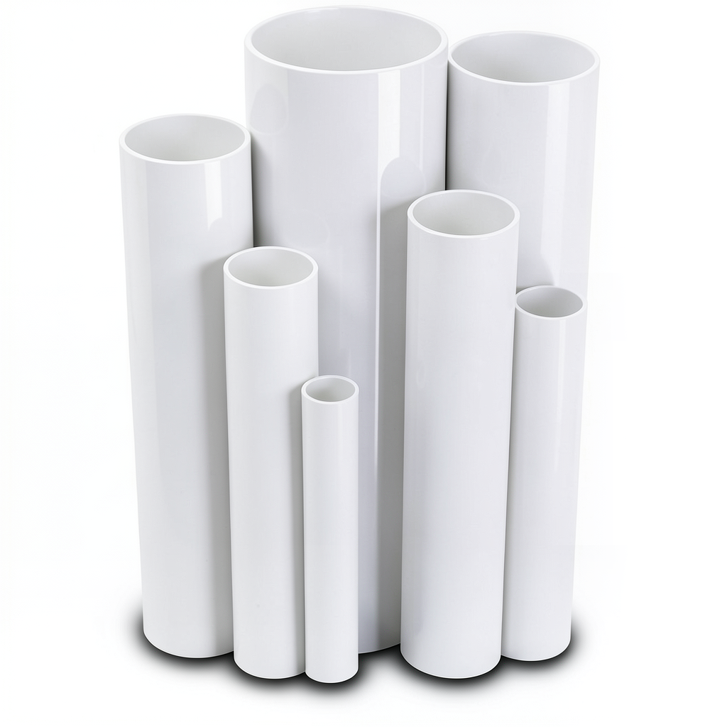 UPVC Pipes Pressure 4 Bar Outside Diameter 140 mm Thickness 2.8 mm White