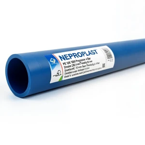مواسير HDPE PE 100 ضغط 4 بار قطر 280 مم سمك 6.9 مم لون أزرق | نيبروبلاست