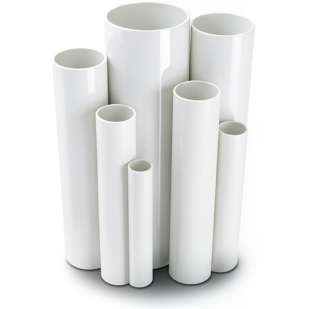 UPVC Pipes Nominal Pressure 6 Bar Outside Diameter 140 mm Thickness 4.1 mm White