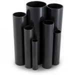 مواسير UPVC ضغط اسمي 6 بار قطر خارجي 140 مم سمك 4.1 مم لون اسود