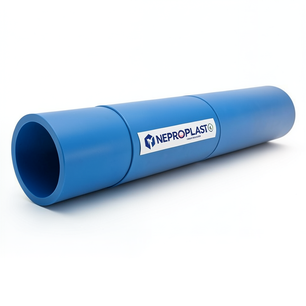 مواسير HDPE PE 100 ضغط 4 بار قطر خارجي 355 مم سمك 8.7 مم أزرق | نيبروبلاست