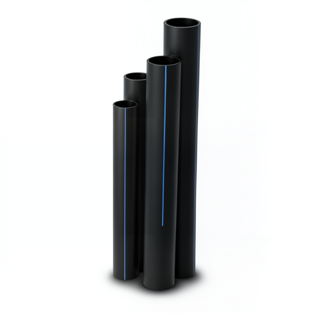 HDPE Pipes 20 Bar Pressure 12 mm OD 2 mm Thickness Black