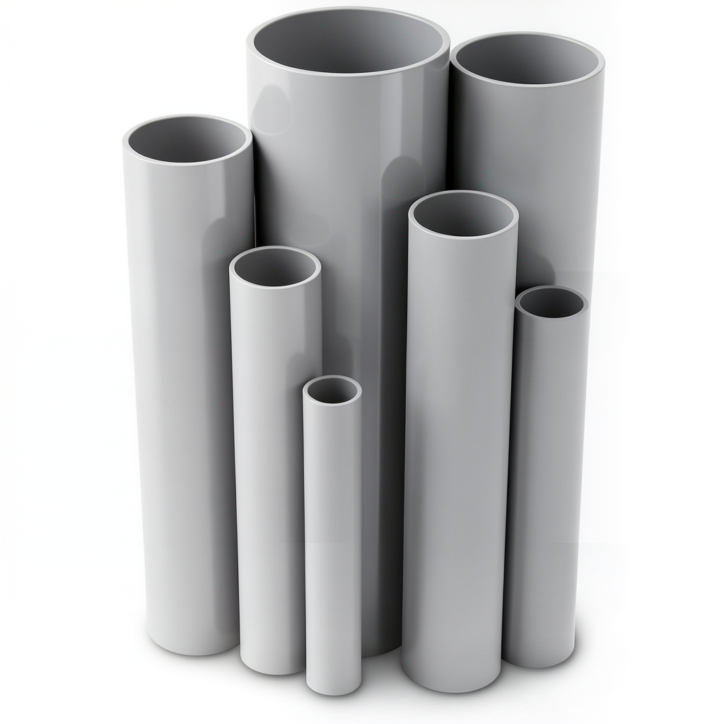 UPVC Pipes Pressure 4 Bar Outside Diameter 140 mm Thickness 2.8 mm Gray