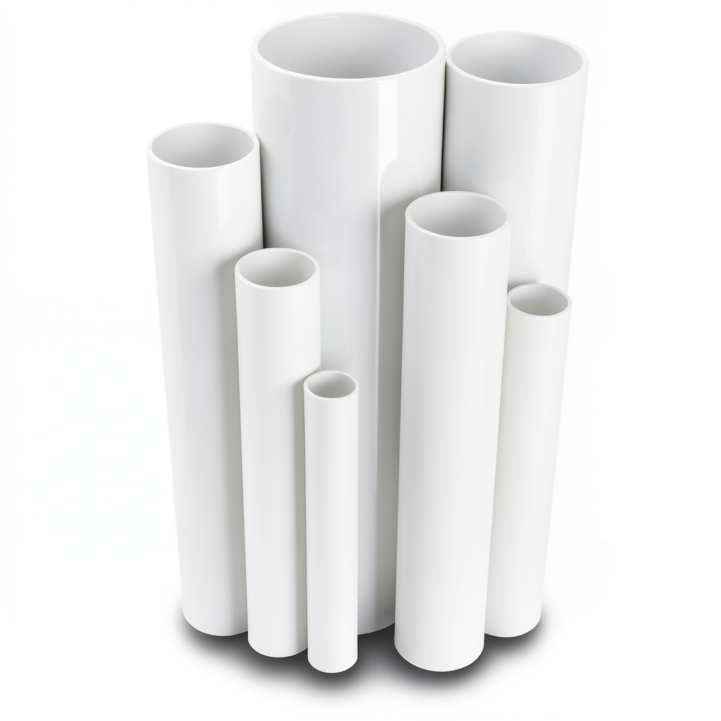 مواسير UPVC ضغط 4 بار قطر خارجي 800 مم سمك 15.7 مم لون أبيض