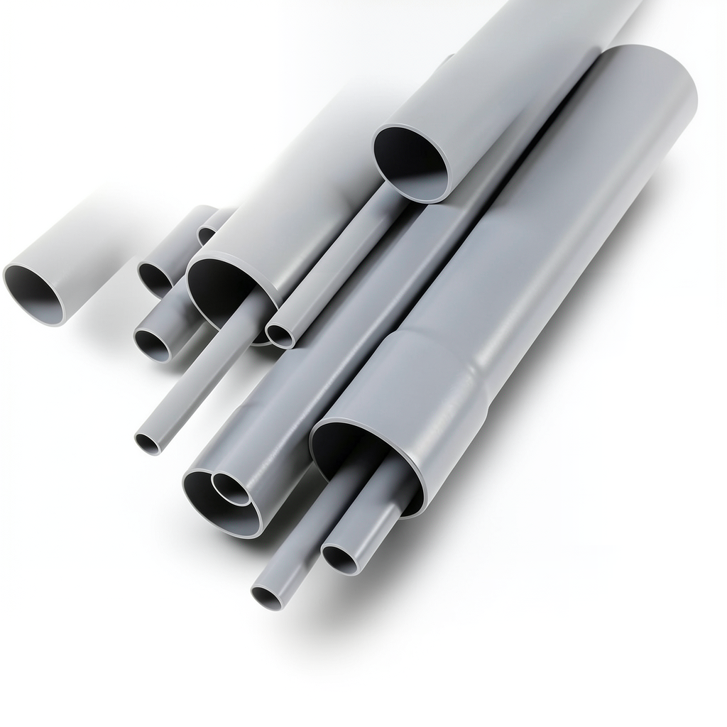 أنابيب UPVC العاجل الطول 6 أمتار قطر خارجي 50 ملم سمك 1.8 ملم رمادية