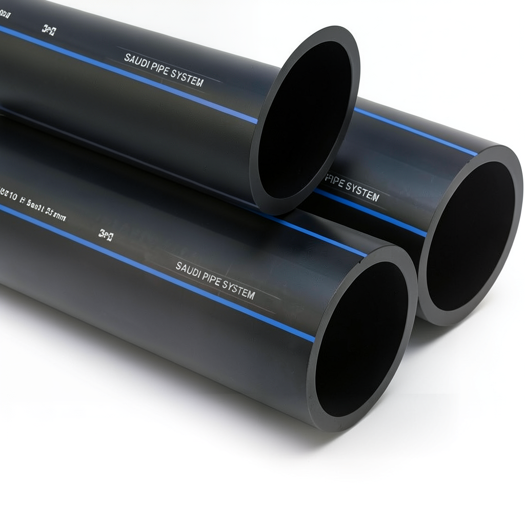 SPS HDPE Pipes PE 100 Pressure 6 Bar Outside Diameter 355 mm Thickness 13.6 mm Black | Saudi Pipes Systems (SPS)