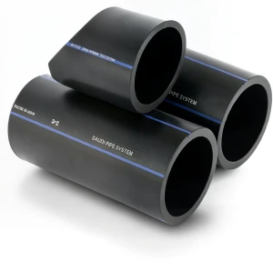 مواسير HDPE PE 100 ضغط 10 بار قطر خارجي 355 مم سمك 21.1 مم لون أسود | مصنع أنظمة الانابيب السعودي (SPS)