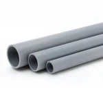 انابيب UPVC الجودة ضغط 160 PSI  مقاس 6 إنش سمك 6.5 مم لون رمادي