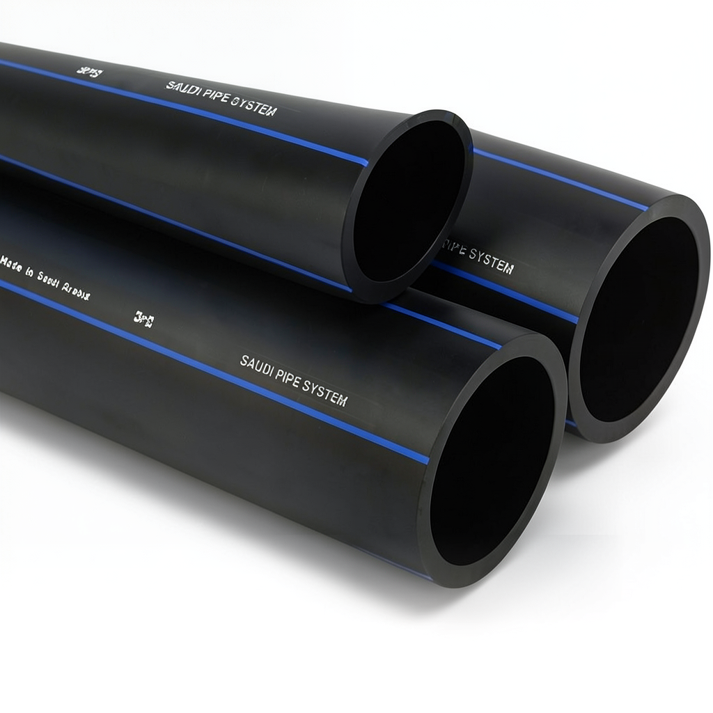 SPS HDPE Pipe PE 100 Pressure 16 Bar OD 315 mm Thickness 28.6 mm Black | Saudi Pipes Systems (SPS)