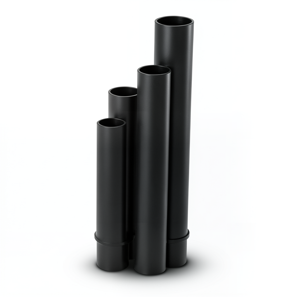 أنابيب HDPE ضغط 20 بار قطر خارجي 10 مم سمك 1.8 مم لون أسود