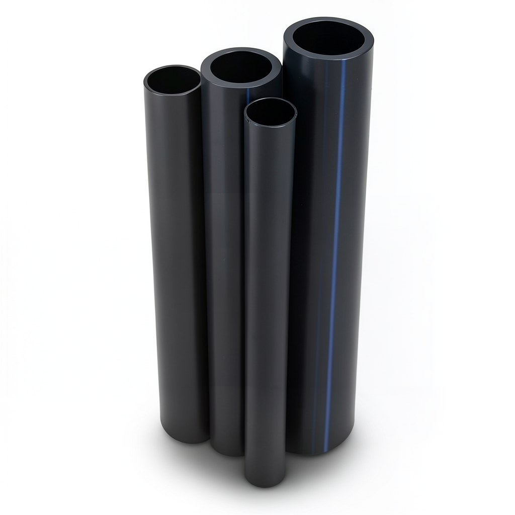 مواسير HDPE PE 80 ضغط 12.5 بار قطر 140 مم سمك 12.7 مم لون أسود