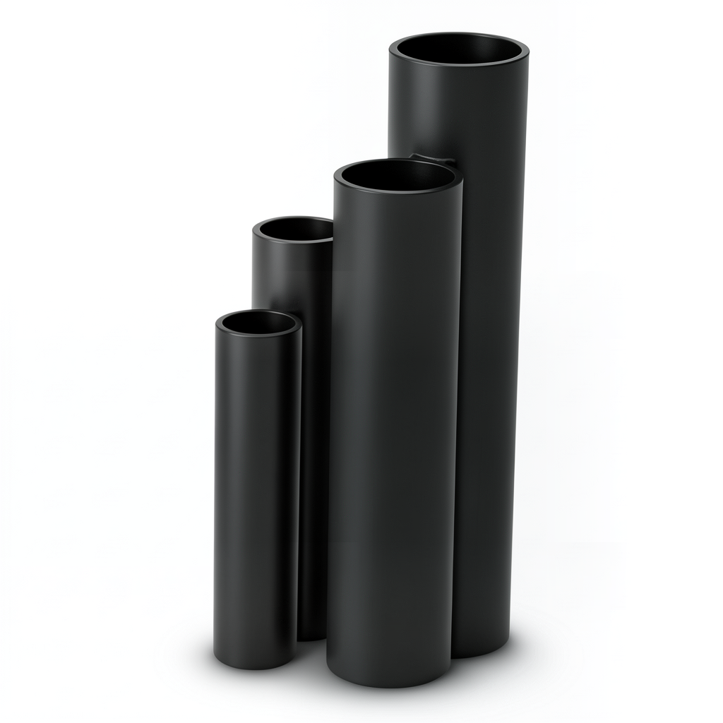 أنابيب HDPE ضغط 20 بار قطر خارجي 12 مم سمك 2 مم لون أسود