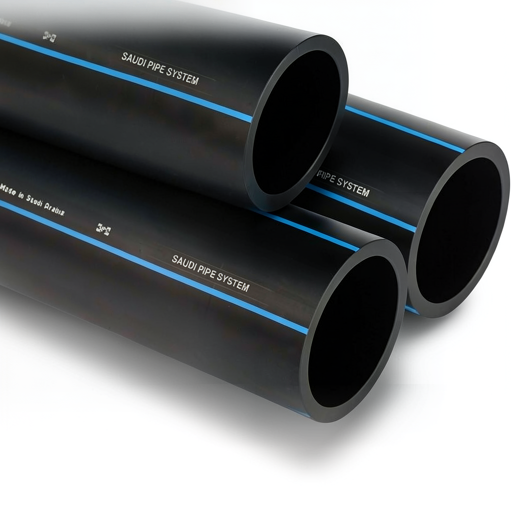 SPS HDPE Pipes PE 100 Pressure 16 Bar Outside Diameter 355 mm Thickness 32.2 mm Black | Saudi Pipes Systems (SPS)
