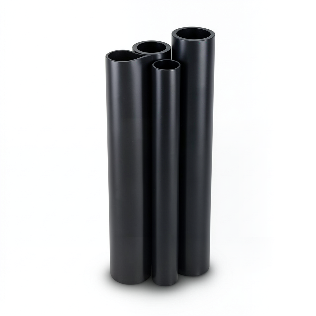 مواسير HDPE PE 80 ضغط 12.5 بار قطر 140 مم سمك 12.7 مم لون أسود