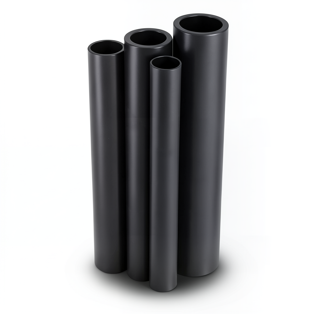 HDPE Pipes PE 80 Pressure 12.5 Bar Diameter 250 mm Thickness 22.7 mm Black