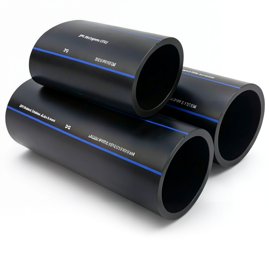 SPS HDPE Pipes PE 100 Pressure 6 Bar Outside Diameter 450 mm Thickness 17.2 mm Black | Saudi Pipes Systems (SPS)