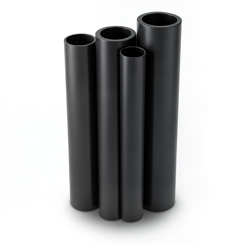 مواسير HDPE PE 80 ضغط 12.5 بار قطر 280 مم سمك 25.4 مم لون أسود
