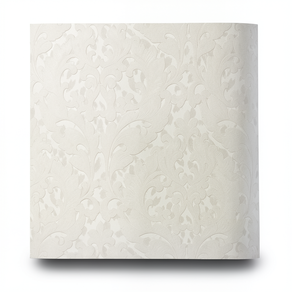 Italian Wallpaper Pale Beige Color Classic Design, Size 10m x 0.70m, Model 15060