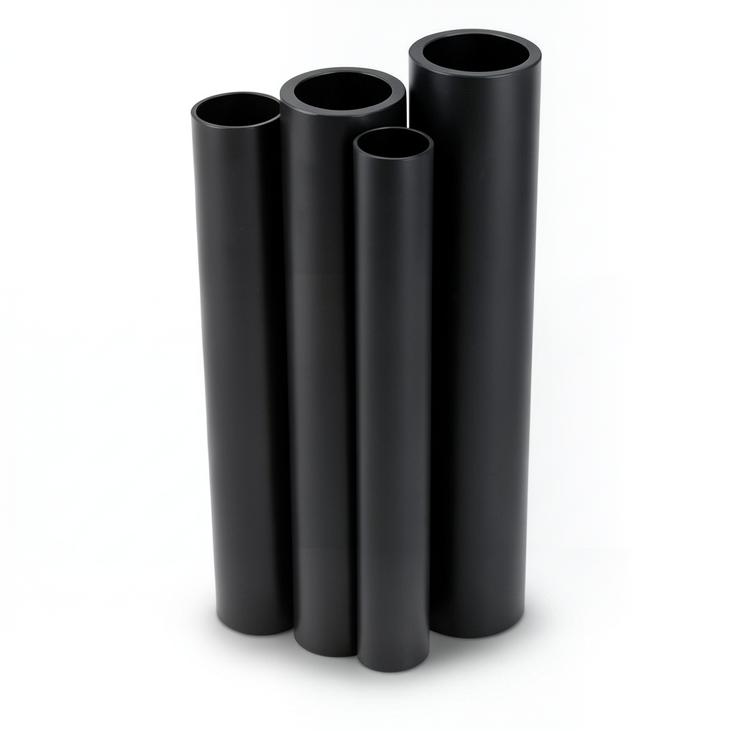 مواسير HDPE PE 80 ضغط 12.5 بار قطر خارجي 180 مم سمك 16.4 مم لون أسود