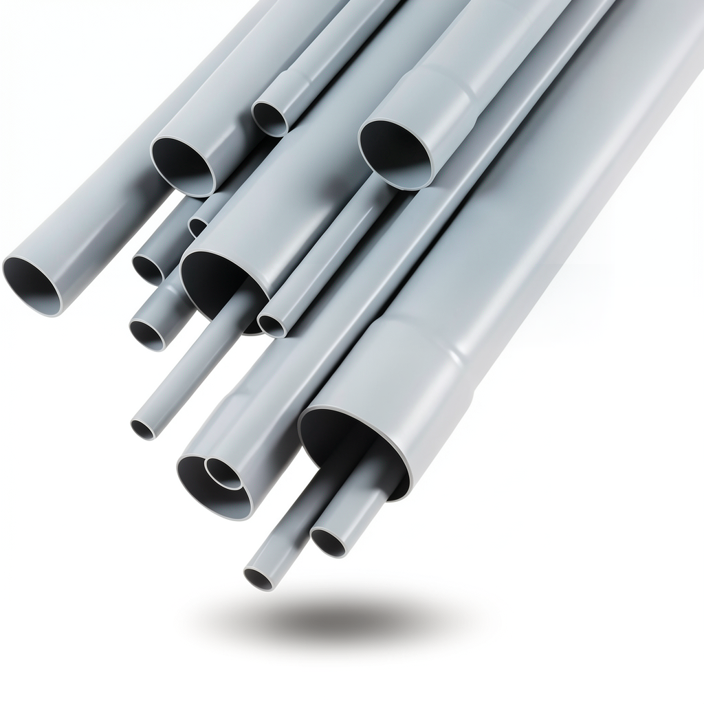 UPVC Pipes Outside Diameter 200 mm Thickness 5.9 mm Gray Color