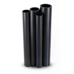 مواسير HDPE بولي ايثيلين عالي الكثافة PE 80 ضغط 12.5 بار قطر خارجي 355 مم سمك 32.2 مم لون أسود