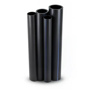 مواسير HDPE بولي ايثيلين عالي الكثافة PE 80 ضغط 12.5 بار قطر خارجي 355 مم سمك 32.2 مم لون أسود