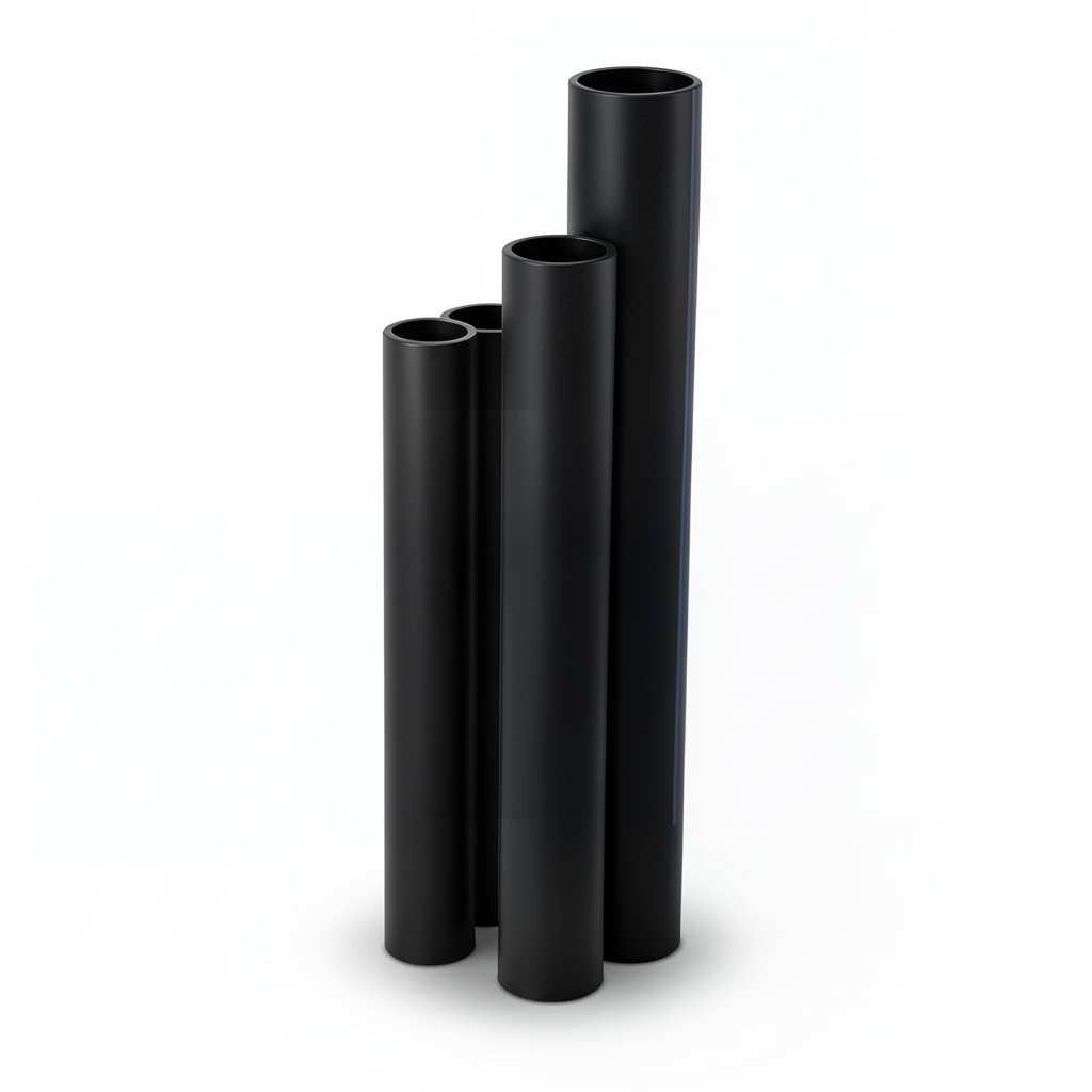 أنابيب HDPE ضغط 20 بار قطر خارجي 20 مم سمك 3.4 مم لون أسود