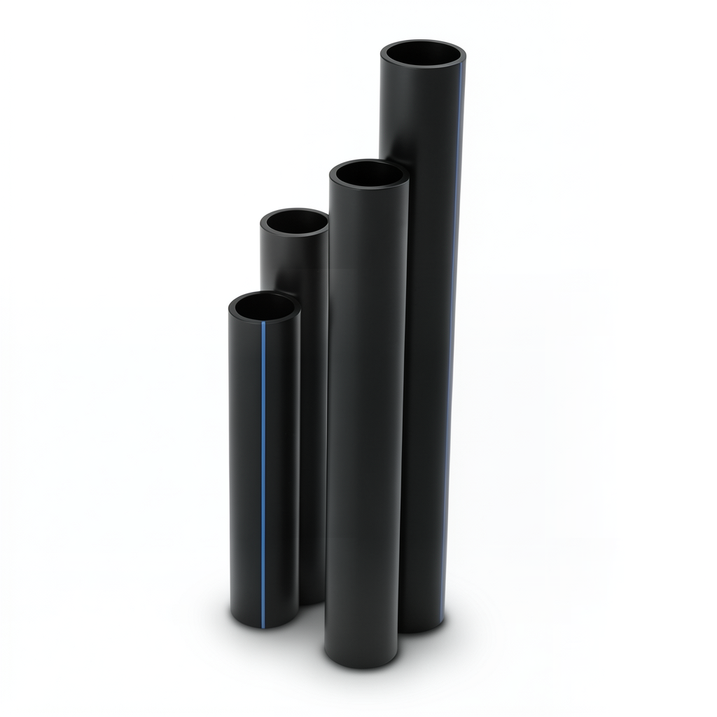 HDPE Pipes 20 Bar Pressure 25 mm Diameter 4.2 mm Thickness Black