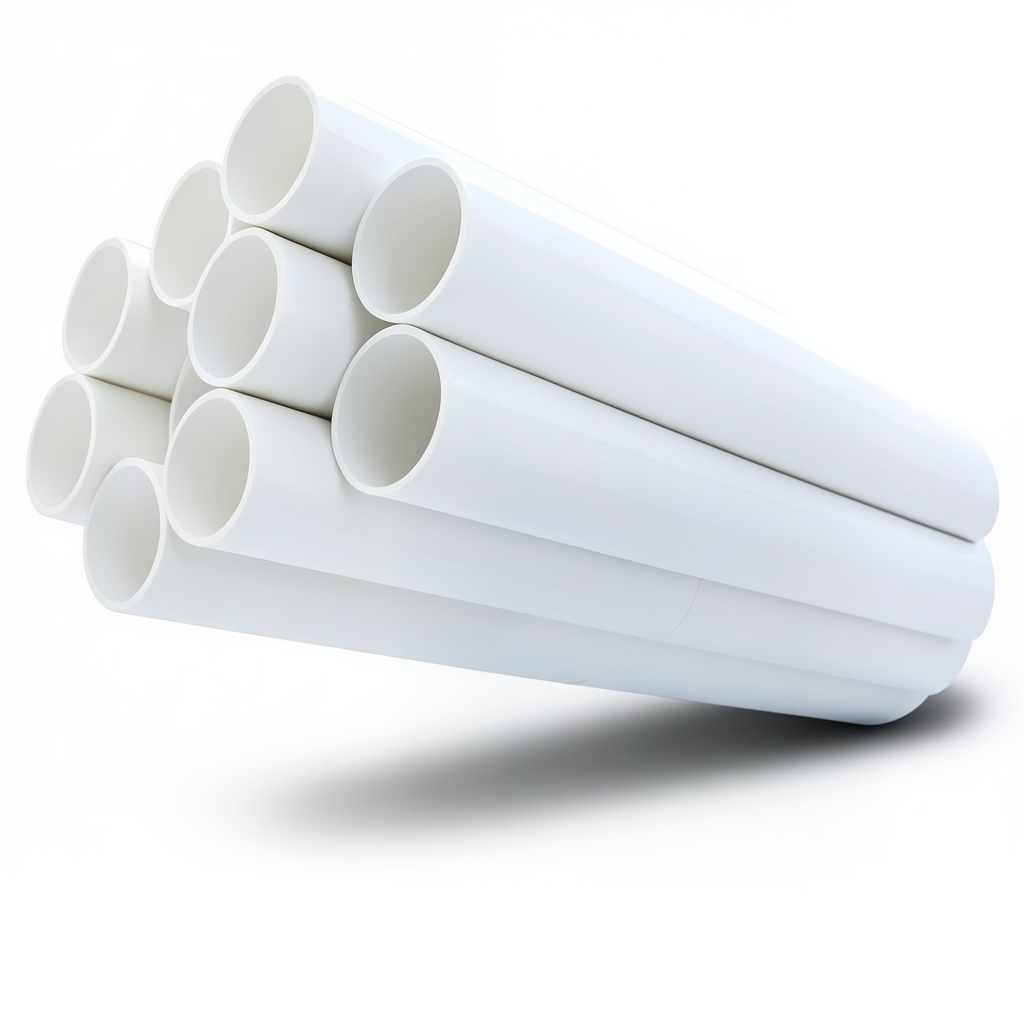 مواسير UPVC مقاس 6 إنش سمك 7.11 مم لون أبيض