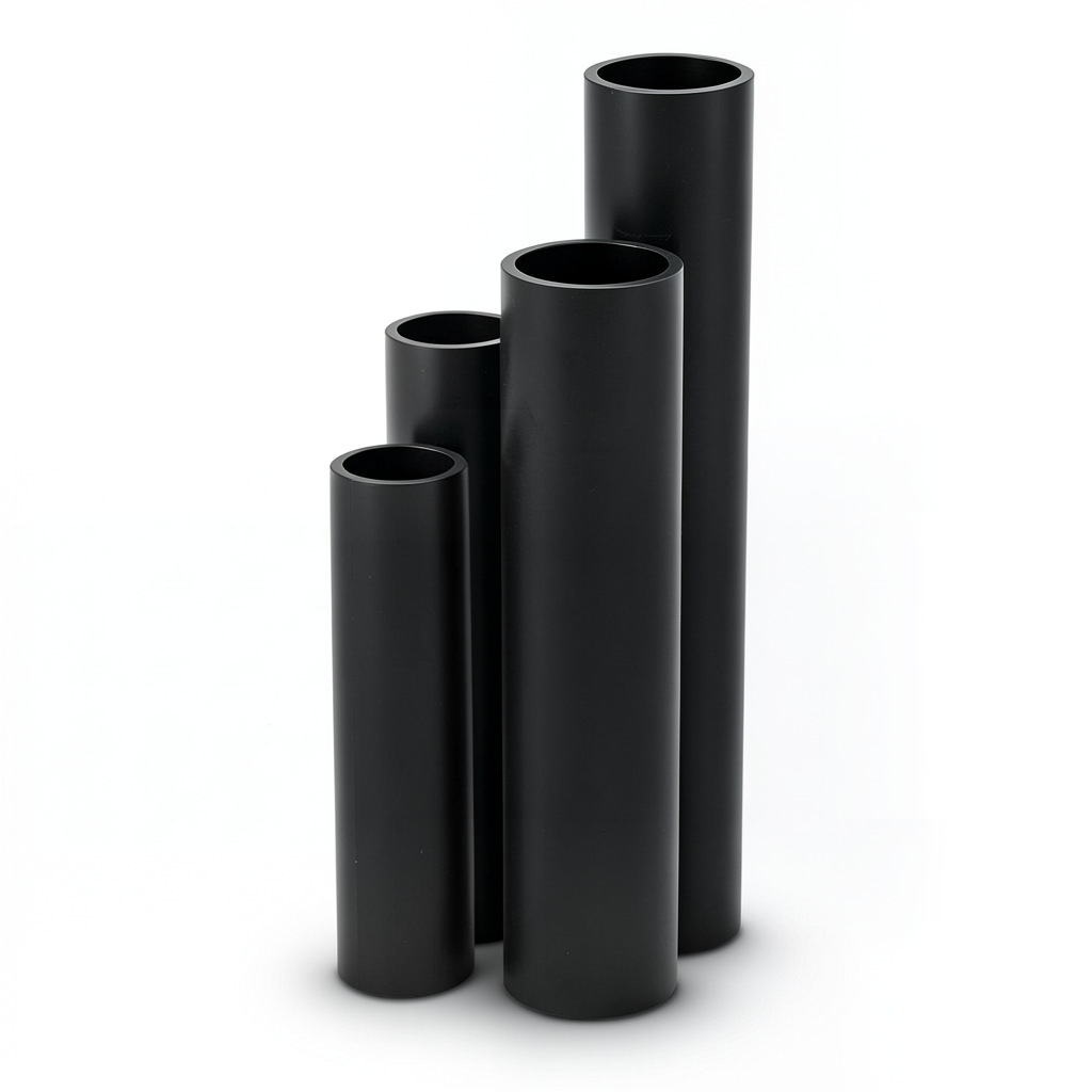 HDPE Pipes Nominal Pressure 20 Bar Outside Diameter 75 mm Thickness 12.5 mm Black