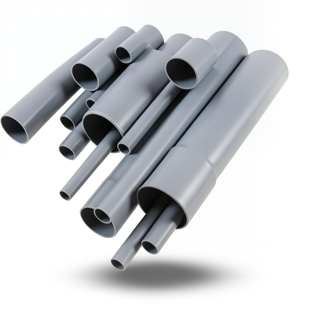 UPVC Pipes Outside Diameter 90 mm Thickness 2.7 mm Gray Color