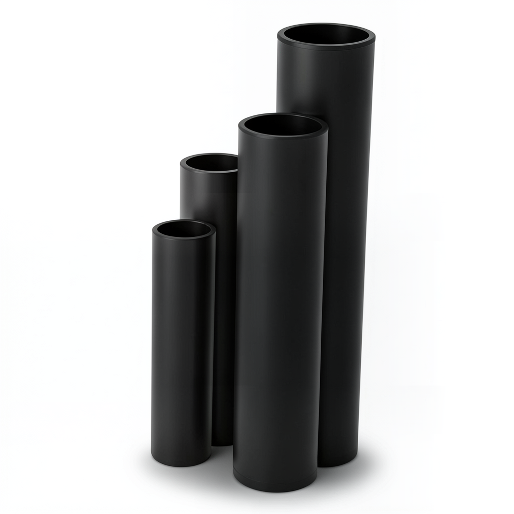 HDPE Pipes 20 Bar Pressure 25 mm Diameter 4.2 mm Thickness Black