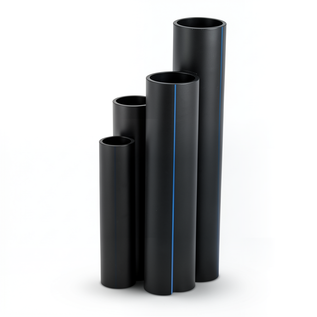 أنابيب HDPE ضغط 20 بار قطر خارجي 40 مم سمك 6.7 مم لون أسود