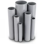 مواسير UPVC ضغط 2.5 بار قطر خارجي 630 مم سمك 5 مم لون رمادي