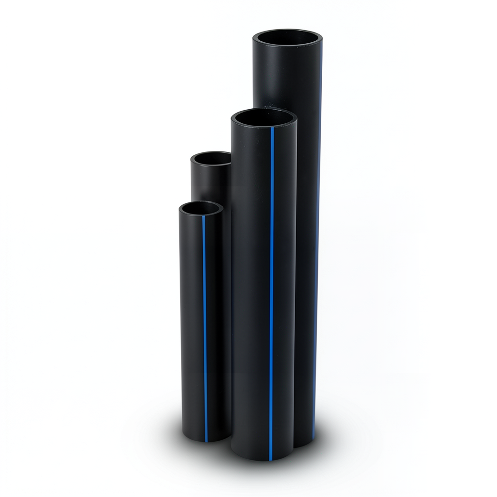 أنابيب HDPE ضغط 20 بار قطر خارجي 50 مم سمك 8.3 مم لون أسود