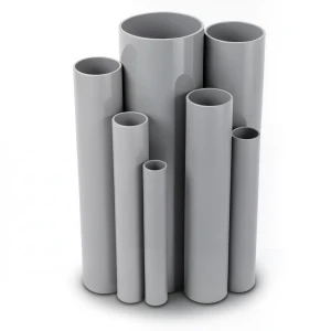 مواسير UPVC ضغط اسمي 2.5 بار قطر خارجي 710 مم سمك 5.7 مم لون رمادي