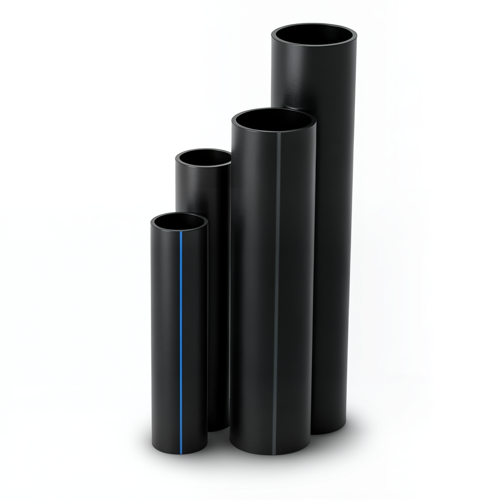 HDPE Pipes Nominal Pressure 20 Bar Outside Diameter 110 mm Thickness 18.3 mm Black