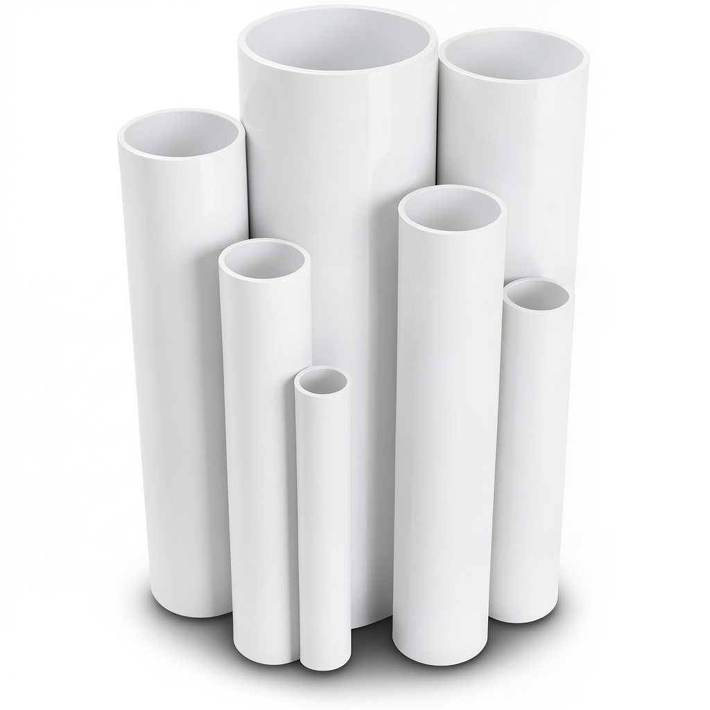 مواسير UPVC ضغط 6 بار قطر خارجي 800 مم سمك 23.3 مم لون أبيض