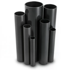 مواسير UPVC ضغط 4 بار قطر خارجي 630 مم سمك 12.4 مم لون أسود