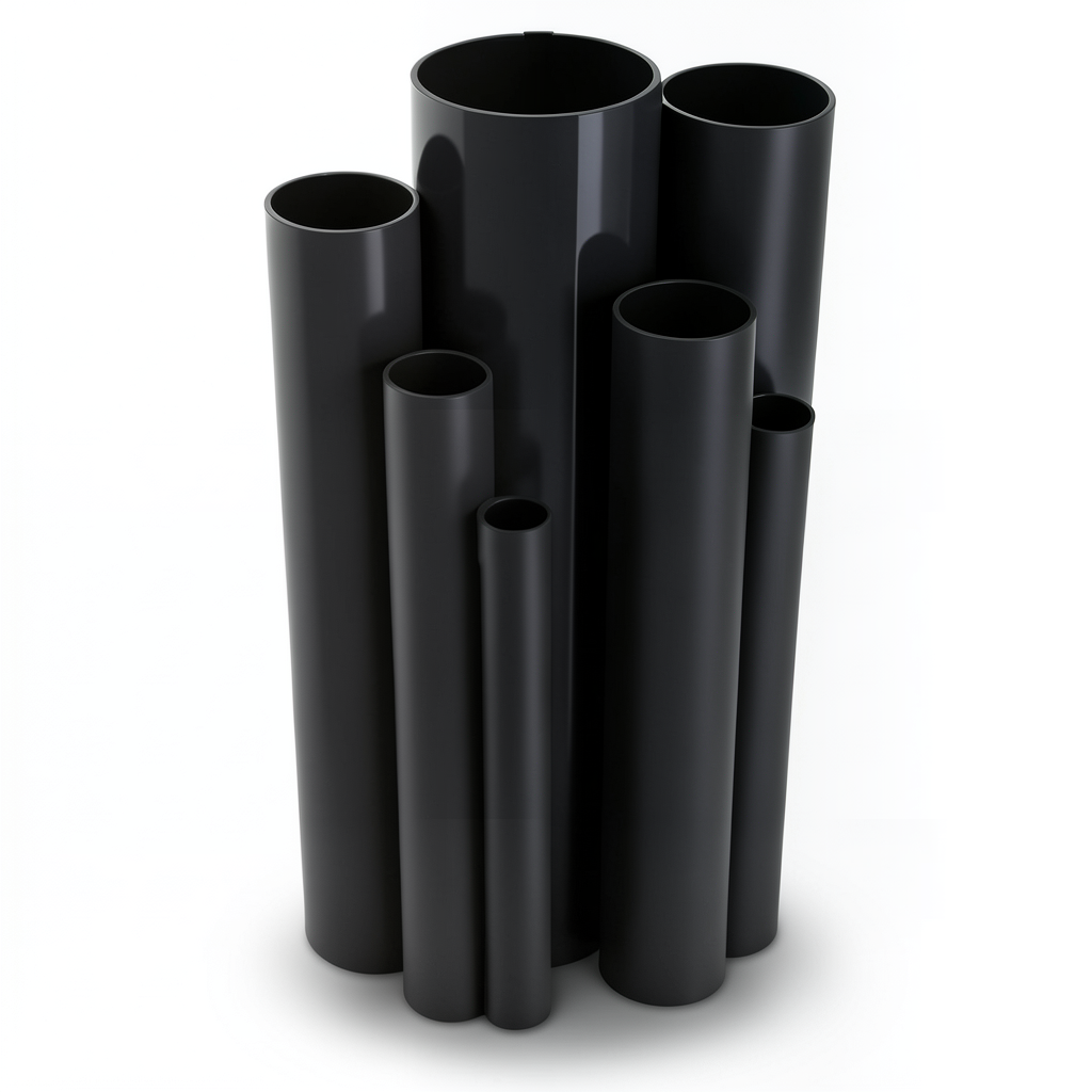 مواسير UPVC ضغط 16 بار قطر خارجي 140 مم سمك 10.4 مم لون اسود