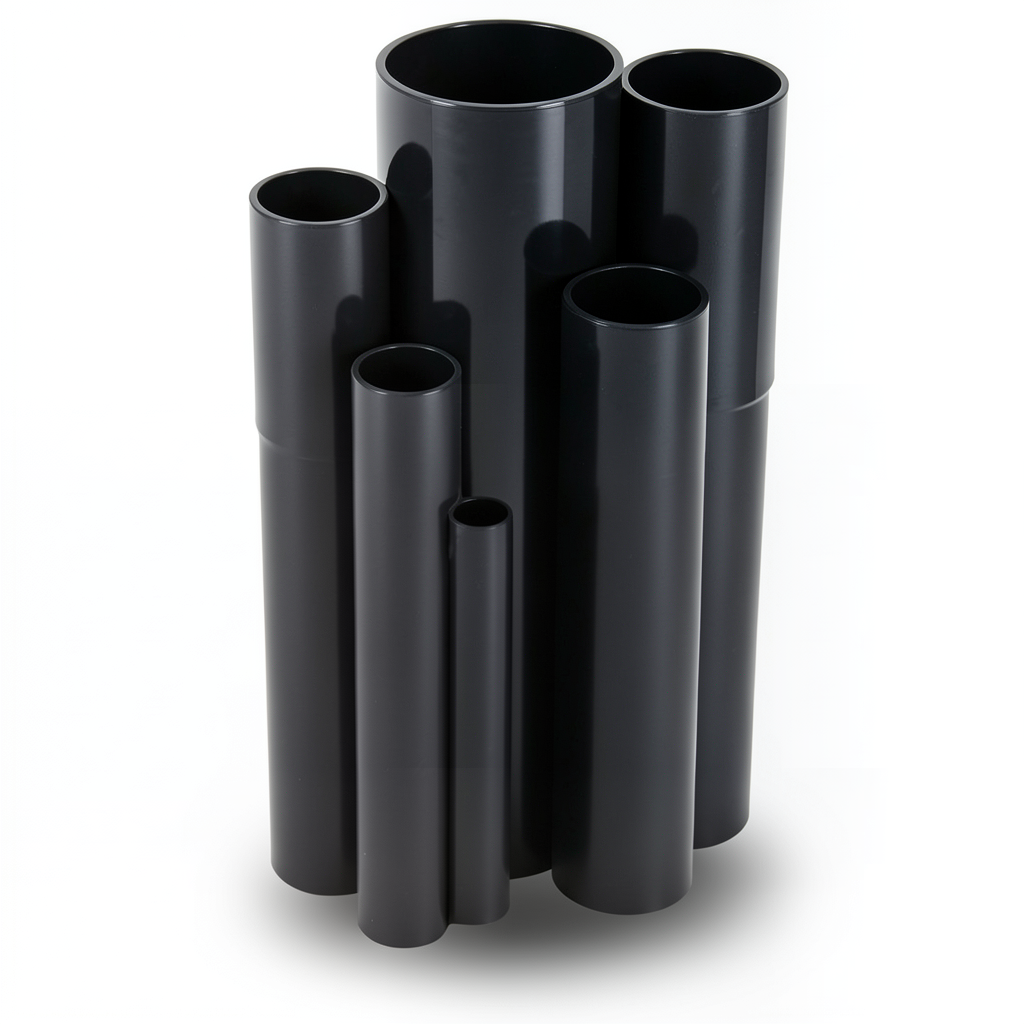 مواسير UPVC ضغط 4 بار قطر خارجي 710 مم سمك 14 مم لون أسود