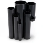 مواسير UPVC ضغط 2.5 بار قطر خارجي 800 مم سمك 6.4 مم لون أسود